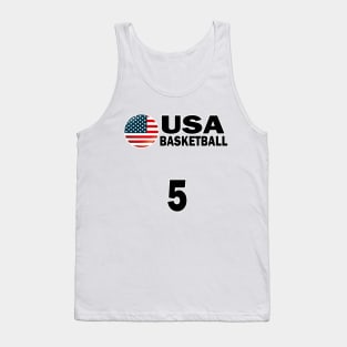 USA Basketball Number 5 T-shirt Design Tank Top